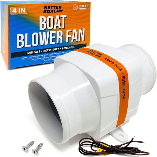 Miniatura 8 de Better Boat Boat Blower Fan 12V for Engine Compartment, Bilge, Galley and Head, Marine Grade Inline Duct Fan, Available in 3 or 4 Inch