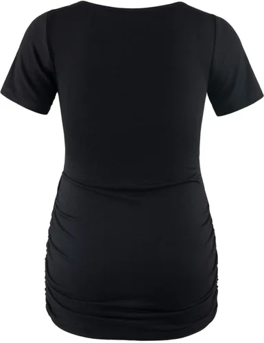 Miniatura 180 de GINKANA Blusas de maternidad de manga corta, diseño floral, fruncido, casual, para mamá, para embarazo