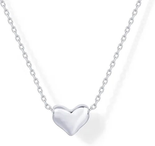 Miniatura 6 de PAVOI Collar de corazón chapado en oro de 14 quilates con circonita cúbica Bonitos collares con colgante de amor delicado para mujer