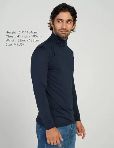 Miniatura 5 de LAPASA Mens Thermal Turtleneck Underwear Top Fleece Long Sleeve Shirt Base Layer Undershirt Lightweight Midweight M122M124
