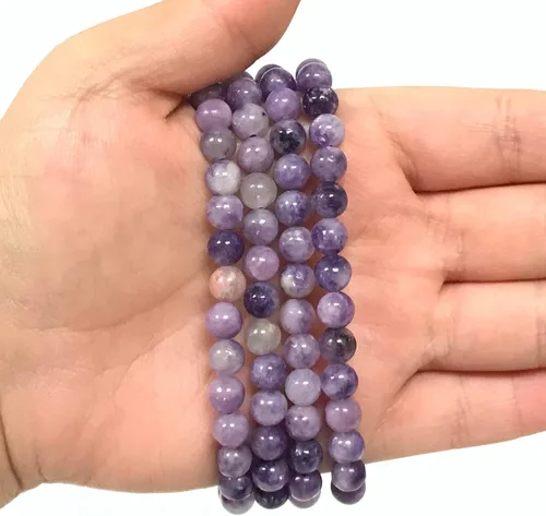 Miniatura 679 de Gem Avenue Handmade Round Bead Stretch Bracelet Unisex Natural Stone Beaded Jewelry for Men & Women, Elastic Wristband for Daily Wear