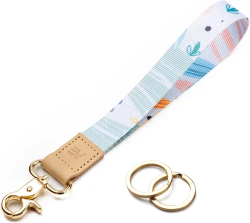 Miniatura 55 de EcoVision - Llaveros lindos con correa para llaves, llavero de muñeca para mujer, correa de insignia con 2 argollas para llaves