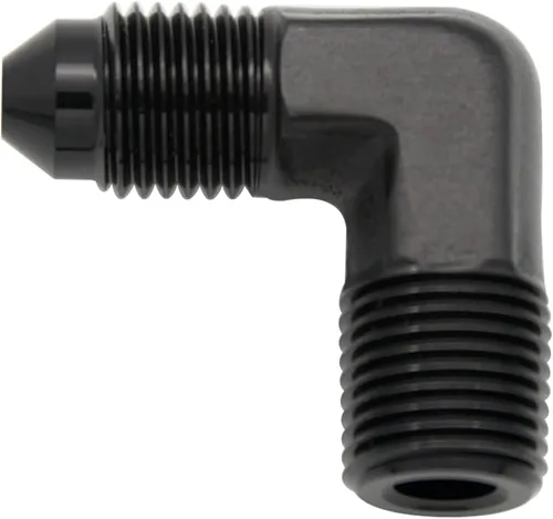 Miniatura 51 de Adaptador de tubo de manguera de combustible de aluminio recto 16AN acampanado a 3/4" NPT macho Unión de rosca negro