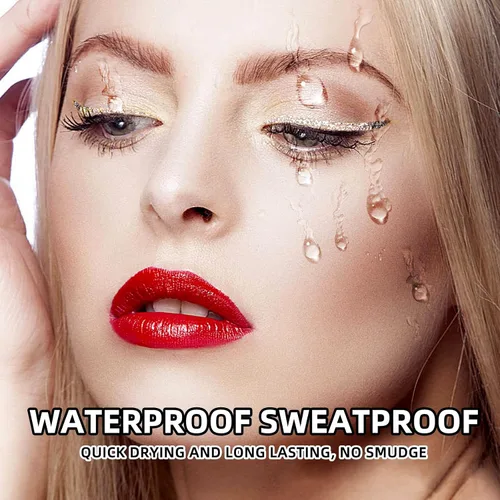Miniatura 5 de Delineador de ojos con purpurina líquida de 5 colores, sombra de ojos de sirena de diamante brillante, impermeable, de larga duración, juego