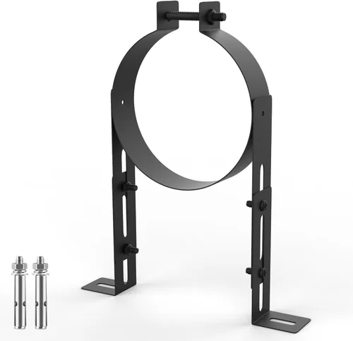Soporte de tubo de chimenea de 6 pulgadas, correa de pared de ventilación ajustable, colgador de tubo de estufa de acero inoxidable para tubos de