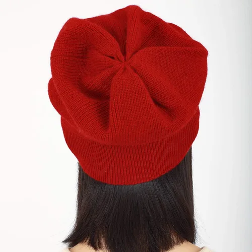Miniatura 46 de WaySoft Gorro de cachemira 100% para mujer en una caja de regalo, gorro de gran tamaño para mujer