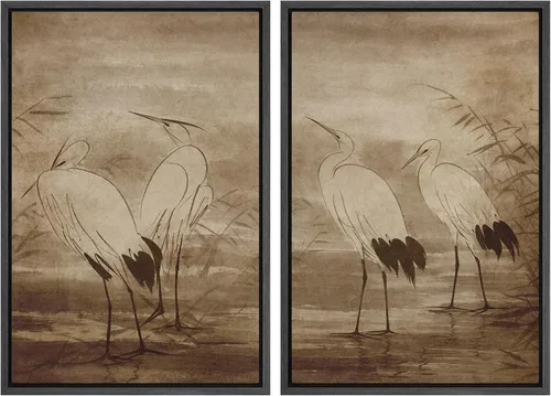 Miniatura 79 de MUDECOR Lienzo enmarcado para pared, bosque brumoso, reflejos, paisaje tranquilo, ilustraciones modernas, arte decorativo, bohemio, tranquilo/zen