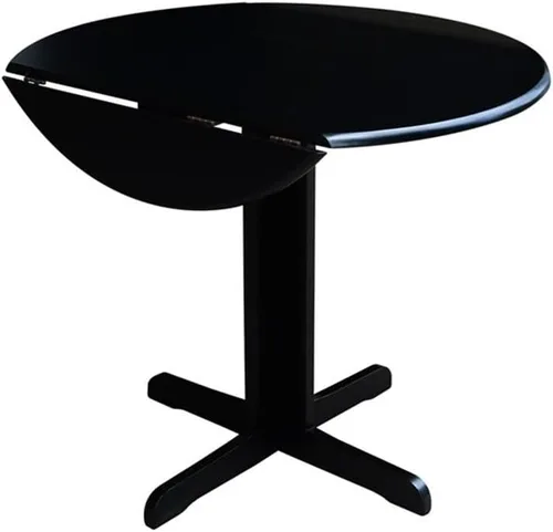 Miniatura 6 de International Concepts - Mesa de comedor de doble hoja caída, 36 pulgadas, color negro