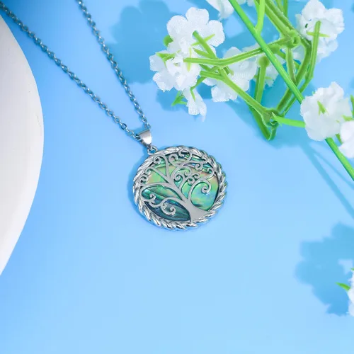 Miniatura 14 de SmileBelle Tree of Life Necklace as Birthday Gifts for Mom Grandma, Mom Gifts for Stepmom as Bonus Mom Gifts From Daughter, Silver Mother in Law