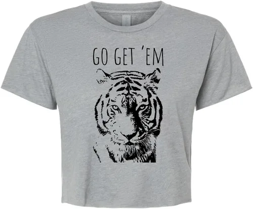Miniatura 9 de Women's Screen Printed Crop Tee, Shirts With Sayings