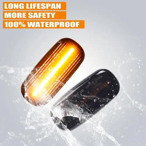 Miniatura 3 de 2 luces LED de señal de giro SMD de flujo dinámico secuencial, color ámbar, compatible con Audi A3 S3 8P A4 RS4 S4 B8 B7 B6 A6 S6 RS6 C5 C7