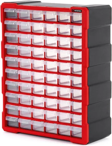Miniatura 6 de INTERTOOL Organizador de piezas pequeñas – 12 cajones de contenedores extraíbles – Caja de herramientas para almacenar hardware y organización