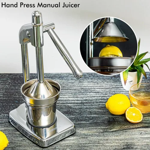 Miniatura 3 de Exprimidor manual de hierro fundido, exprimidor manual, exprimidor de limón de acero inoxidable para bar, cocina, máquina de trituración de cítricos