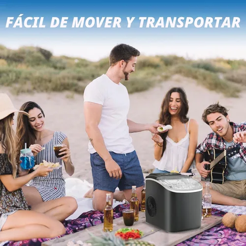 Miniatura 7 de Erivess Máquinas para hacer hielo para encimera, máquina de hielo portátil autolimpiante, 26 libras/24 horas, 9 cubos bala listos en 6 minutos