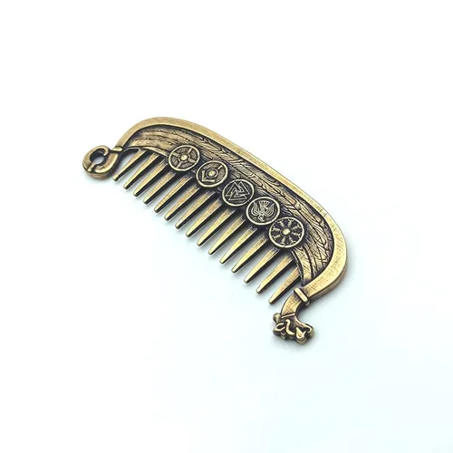 Miniatura 3 de Peine de metal para barba Viking Drakkar Custom bigote cuidado y belleza