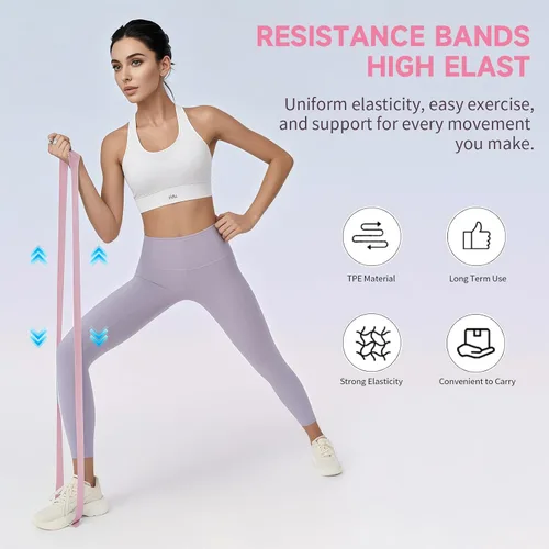 Miniatura 3 de Kit esencial de pilates – Juego de equipo de pilates para el hogar – con anillo de pilates tonificante y bandas de resistencia largas y bandas