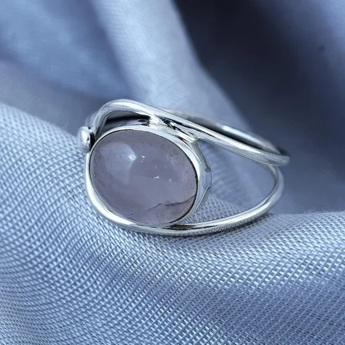 Miniatura 5 de Anillo de plata de ley 925 para mujer, anillo de piedras preciosas naturales, anillo de aniversario de plata de ley, juego de bisel