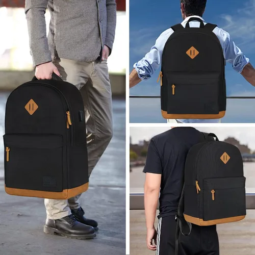 Miniatura 8 de Mochila Grande de Equipaje de Mano para Portátil para Viajes, Gris oscuro, 18 pulg., Classic
