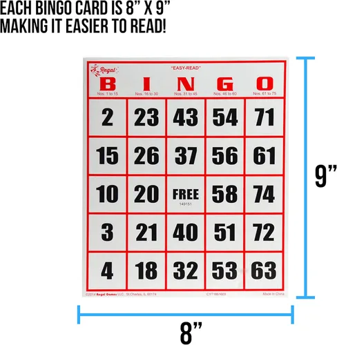Miniatura 7 de Regal Bingo - Juego de bingo profesional con jaula de rueda de 11 pulgadas, 75 bolas de bingo, tablero maestro, 18 tarjetas de bingo y 25 tarjetas