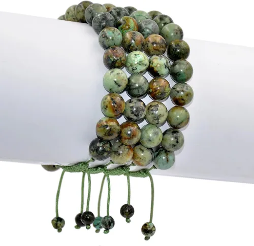 Miniatura 3 de AD Beads - Pulseras de gemas naturales de 0.39 pulgadas, cristales de sanación, macramé ajustable de 7 a 9 pulgadas