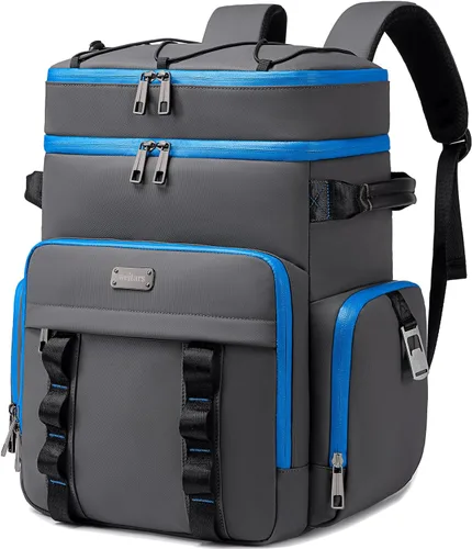 Miniatura 12 de Weitars - Mochila enfriadora aislada, bolsa enfriadora suave impermeable de doble cubierta, mochila enfriadora a prueba de fugas para almuerzo