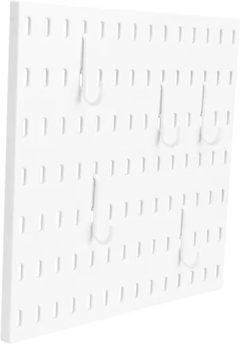 OSALADI 1 juego de estante de plástico para agujeros de pared, organizador de almacenamiento para cocina y baño, incluye ganchos, fuerte capacidad