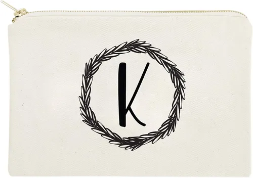 Miniatura 9 de The Cotton & Canvas Co. Bolsa de cosméticos personalizada con monograma y bolsa de maquillaje de viaje, A