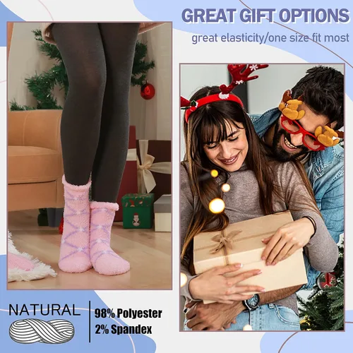 Miniatura 5 de ANTSANG Womens Fuzzy Socks Slipper Winter Fluffy Comfy Cozy Socks Cabin Warm Home Socks