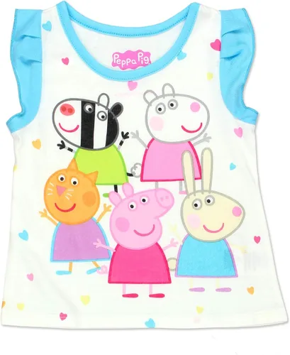 Miniatura 3 de Peppa Pig Pijama de poliéster suave para niñas pequeñas, Azul Patchwork