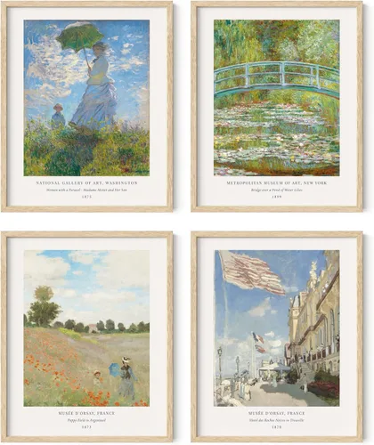 Miniatura 13 de HAUS AND HUES Claude Monet - Obras de arte finas, lirios de agua, póster de Claude Monet Monet, impresiones artísticas famosas, pinturas famosas