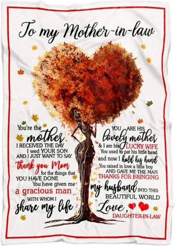 Miniatura 10 de Manta personalizada para mamá de hija e hijo, manta personalizada para el día de la madre con nombres de los niños, manta con texto en inglés «To My