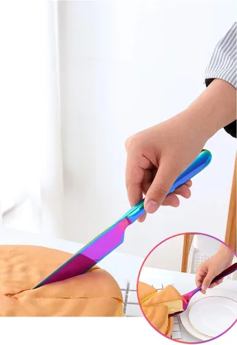 Juego de cuchillos para tartas de boda, espátula de acero inoxidable 304, herramienta para hornear, pala, mantequilla, cuchillos para tarta,