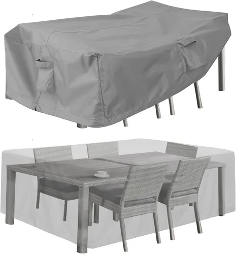 Miniatura 10 de PureFit Fundas para muebles de patio, funda impermeable para muebles de mesa de exterior rectangular, cubierta de sofá seccional de patio