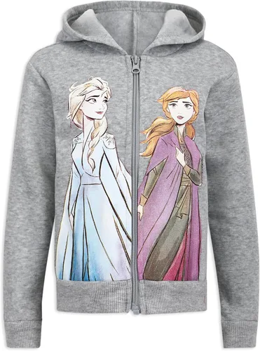 Miniatura 2 de Disney Frozen - Conjunto de camiseta para niñas, sudadera con capucha y pantalones de leggings con cremallera para niños pequeños - Blancogrisazul