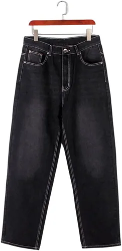 Miniatura 5 de Pantalones de mezclilla holgados Y2k para hombre, ajuste holgado, estilo hip hop, vintage, holgados, pantalones de mezclilla de moda para danza