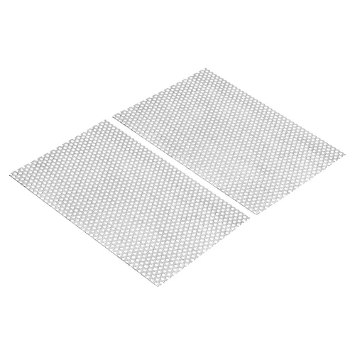 Miniatura 13 de PATIKIL Hoja perforada de acero inoxidable 304 de 11.8 x 4 pulgadas, agujero de 0.2 pulgadas 19GA expandido de malla metálica para rejilla