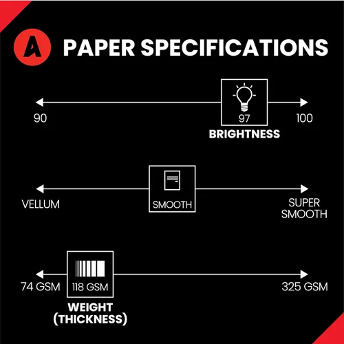 Miniatura 2 de Accent Opaque - Papel para impresora blanco, papel de copia y texto de 80 libras / Bond de 32 libras de 12 x 18 pulgadas, 1600 hojas (4 resmas), 24