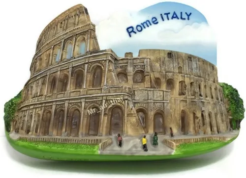 WitnyStore Pequeño Coliseo Romano Anfiteatro Antiguo en Roma Italia Sur Europa Atracciones Turísticas Resina Refrigerador Imán Viajero Recuerdo