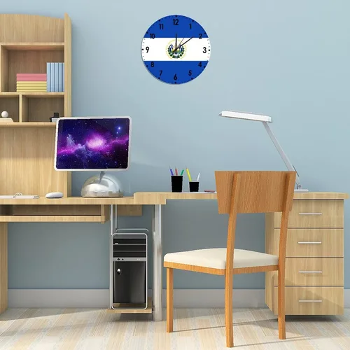 Miniatura 607 de Cheyan Reloj de pared con bandera de Canadá de 12 pulgadas, silencioso, sin tictac, de PVC, funciona con pilas, reloj redondo decorativo, regalo