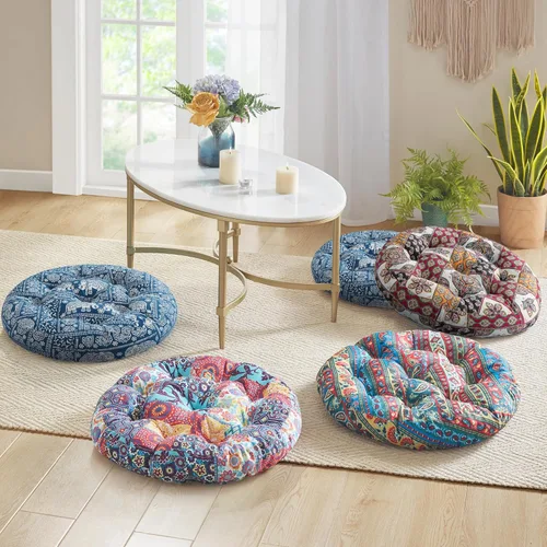 Miniatura 7 de Codi Almohada de Piso para Meditación, Almohadas Boho para Sentarse para Adultos y Niños, Cojín Grande para Yoga Sala de Estar Tatami para Sentarse