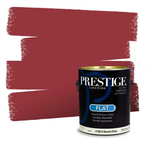 Miniatura 640 de Prestige Paints Pintura exterior e imprimación en uno, 1 galón, plano, coincidencia comparable de Valspar* Amber Rose*