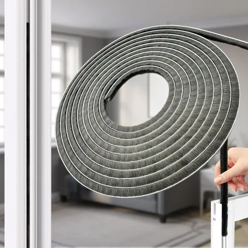 Cepillo Burlete de Sellado para Puerta - Burlete de Ranura para Tarjeta para Ventanas y Puertas Corredizas - Sin Respaldo Adhesivo