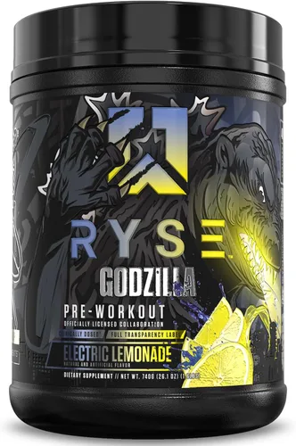 Miniatura 17 de RYSE Godzilla X Noel Deyzel - Polvo de preentrenamiento – BlackBerry Lemonade – 400 mg de cafeína, preentrenamiento de alto estímulo para hombres