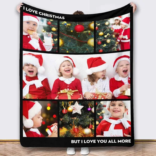 Miniatura 35 de Mantas de fotos, 5 fotos, mantas y mantas personalizadas, manta de fotos personalizada, regalos para familiares, amigos, hombres, mujeres y niños