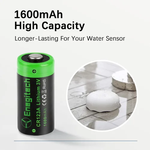 Miniatura 5 de Enegitech CR123A Batería de Litio de 3V, Batería de Litio 123 de 3 Voltios, para Sensor de Seguridad del Hogar Sensor de Movimiento Cerradura