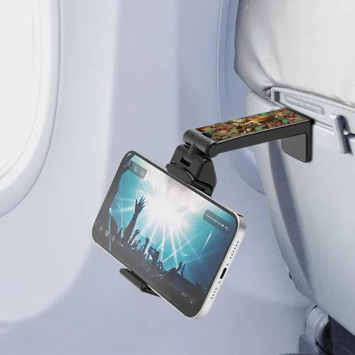 Miniatura 9 de Accesorios de viaje, bandeja universal para el respaldo del asiento, soporte de clip para teléfono manos libres, tamaño de bolsillo ajustable