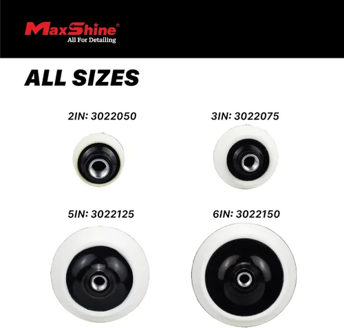 Miniatura 3 de Maxshine Almohadilla de respaldo universal para pulidora rotativa de 5 pulgadas, placa de gancho y bucle de 4.921 in con rosca de 5/8 pulgadas