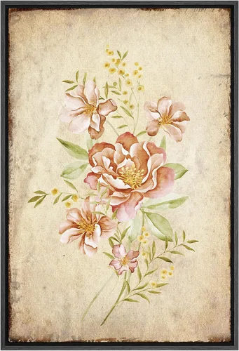 Miniatura 89 de SIGNFORD Lienzo impreso para pared, acuarela, floral, retro, abstracto, naturaleza, desierto, ilustraciones florales botánicas, arte moderno