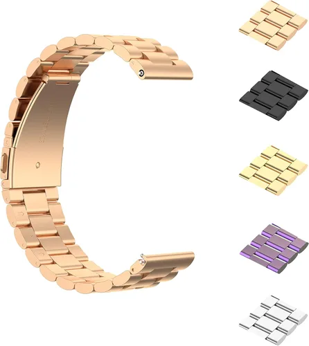Correa de reloj clásica de metal de acero inoxidable para Amazfit GTS 4 mini 4 3 2 2e 2 Mini/GTR 1.654 in/Bip 3 pro/Bip U pro/Bip S/Bip Lite pulsera