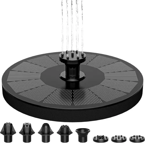 Miniatura 10 de Bomba de agua de fuente solar para baño de pájaros, bomba de fuente de agua flotante con energía solar para baño de pájaros, jardín, estanque